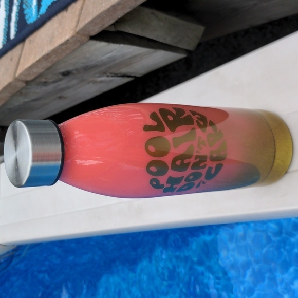 WATER BOTTLE Pool Hair Don't Care 🏝 Handmade Epoxy Resin 15oz - Picture 4 of 11